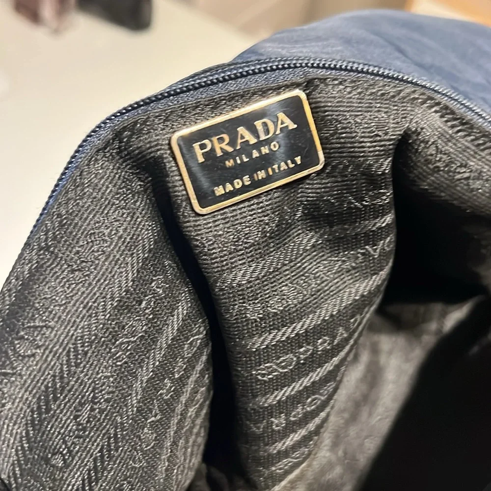 Prada Navy Blue Quilted Shoulder Bag- AUTHENTIC ✨ - Picture 9 of 13